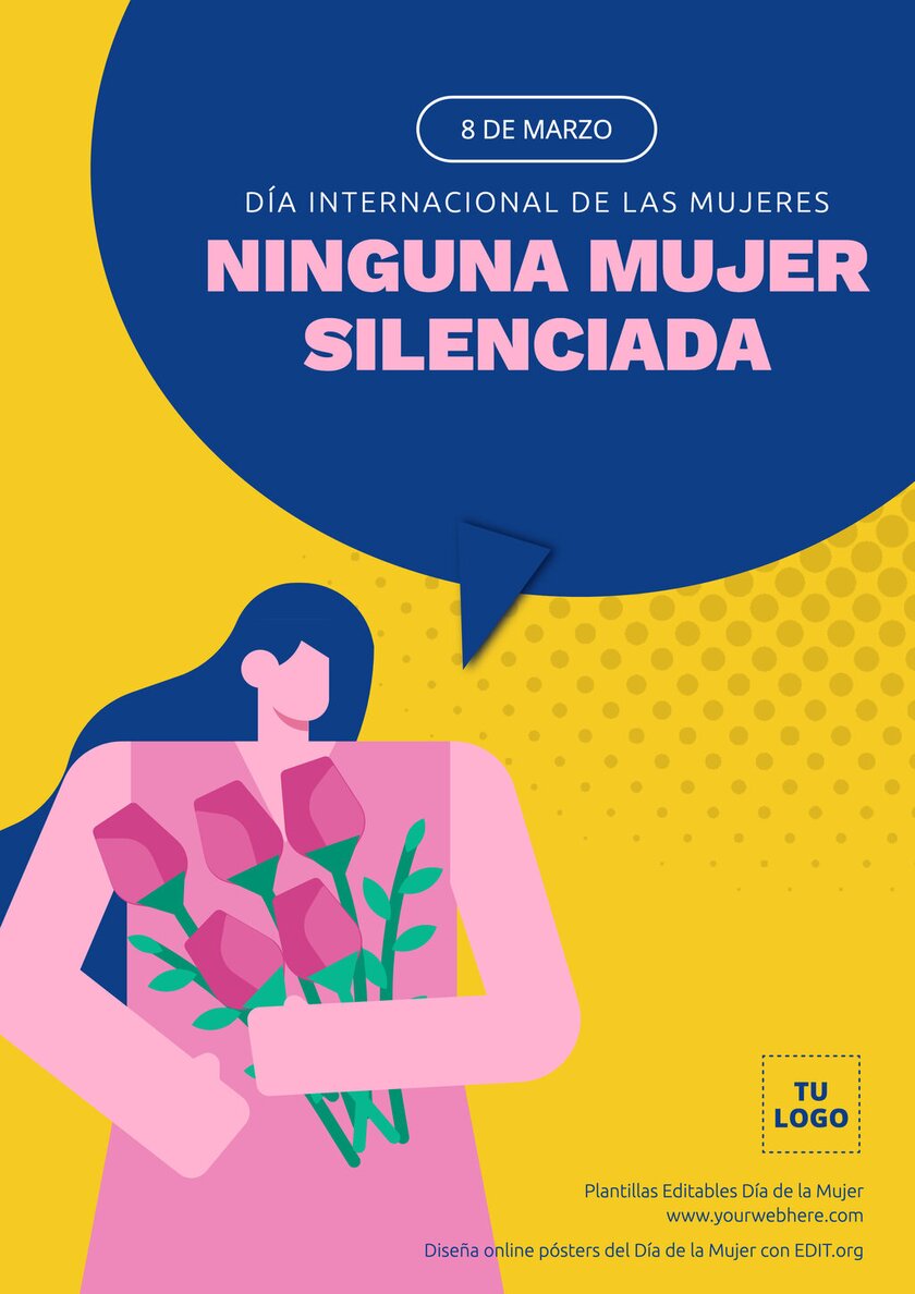 Diseño de cartel del Día de la Mujer editable gratis