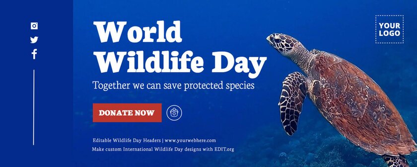 Customizable World Wildlife Day poster template