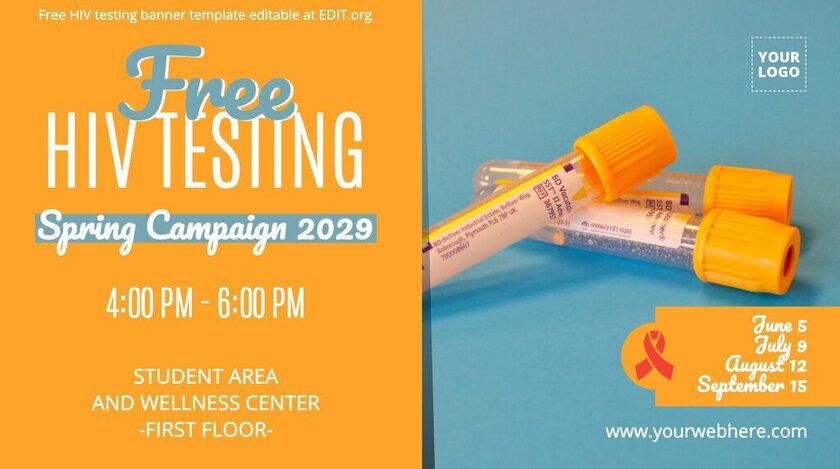 Customizable HIV testing poster