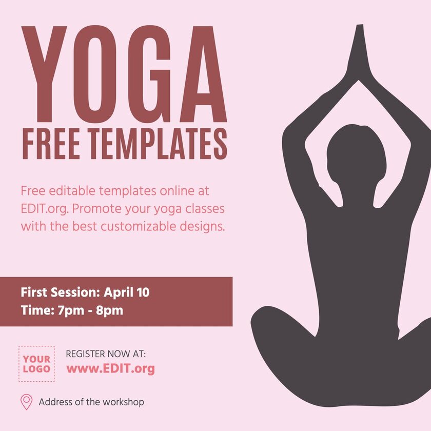 Editable Yoga And Pilates Centers Templates