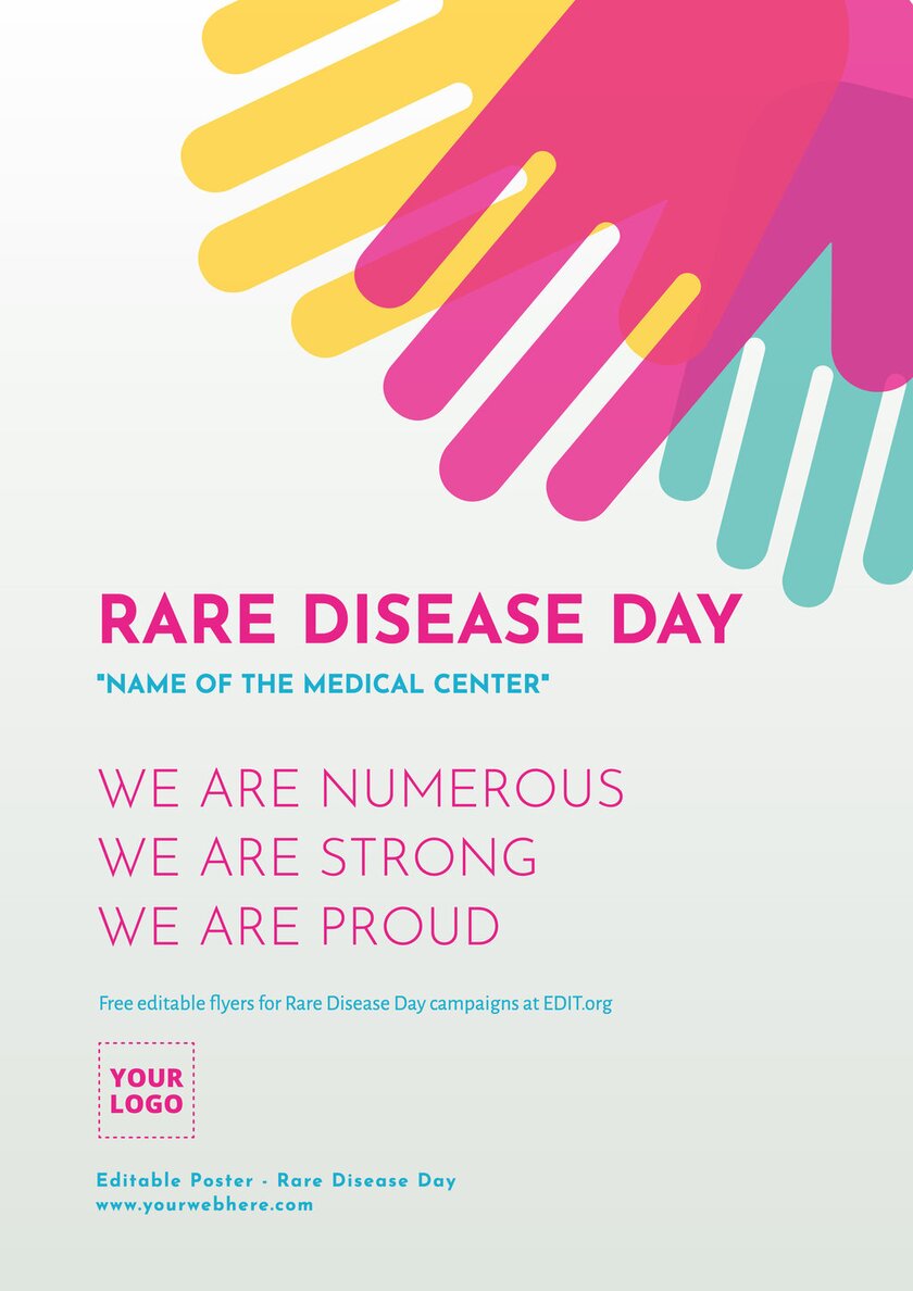 Customizable Rare Syndrome Day poster campaign