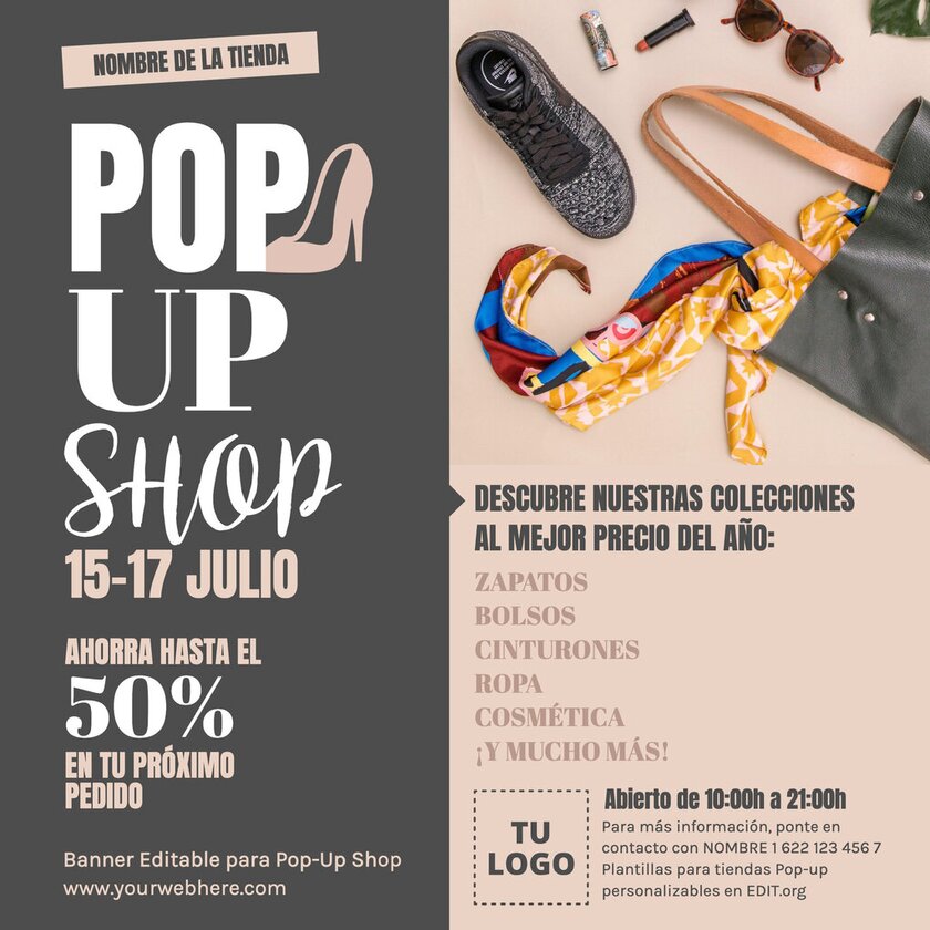 Plantillas para anuncios de tienda pop-up gratis