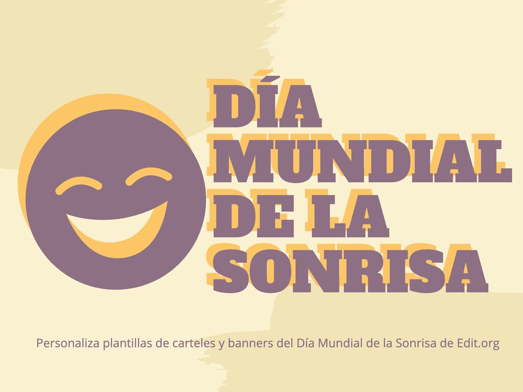 Pósters del Día de la Sonrisa editables online