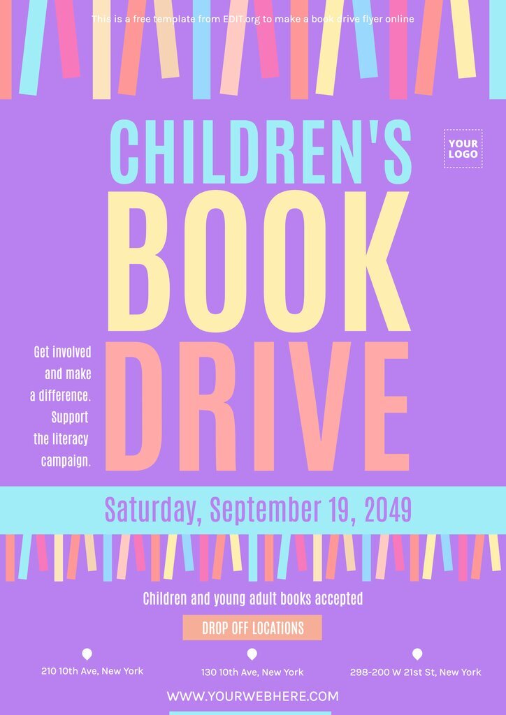 Book Drive Flyer Examples