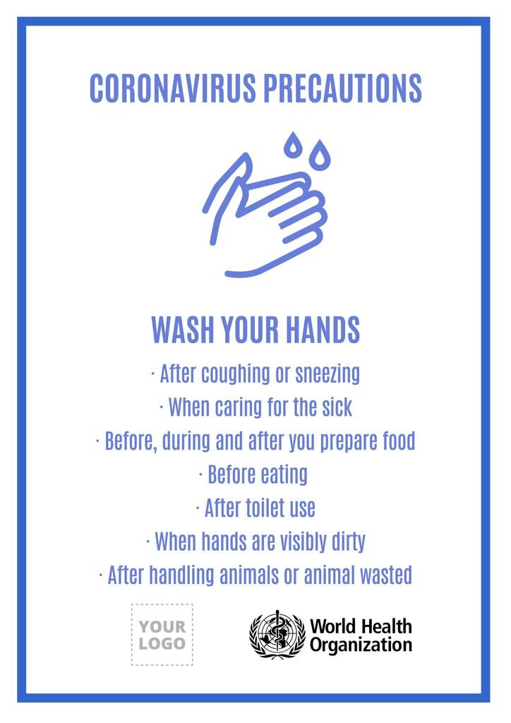 Coronavirus precautions wash your hands