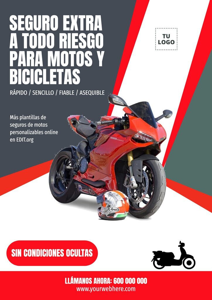 Diseños para anuncios de seguro de motos
