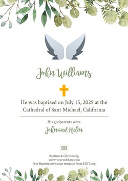Free Baptism Invitation Templates