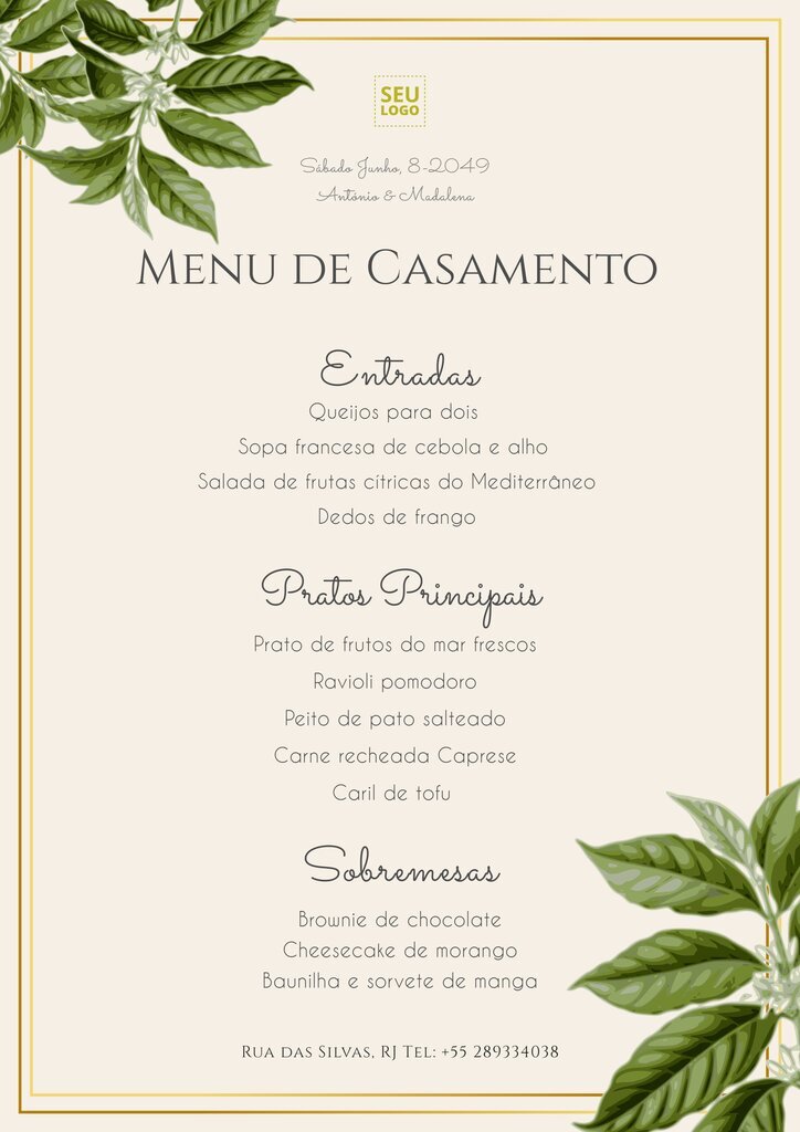 Menu / Cardápio Tema Fundo do Mar (mod.3)