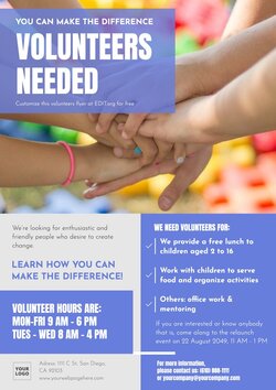 How to create Volunteers Wanted signs online