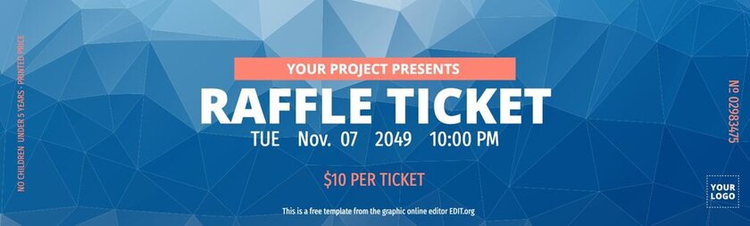 Blank raffle ticket template to edit for free