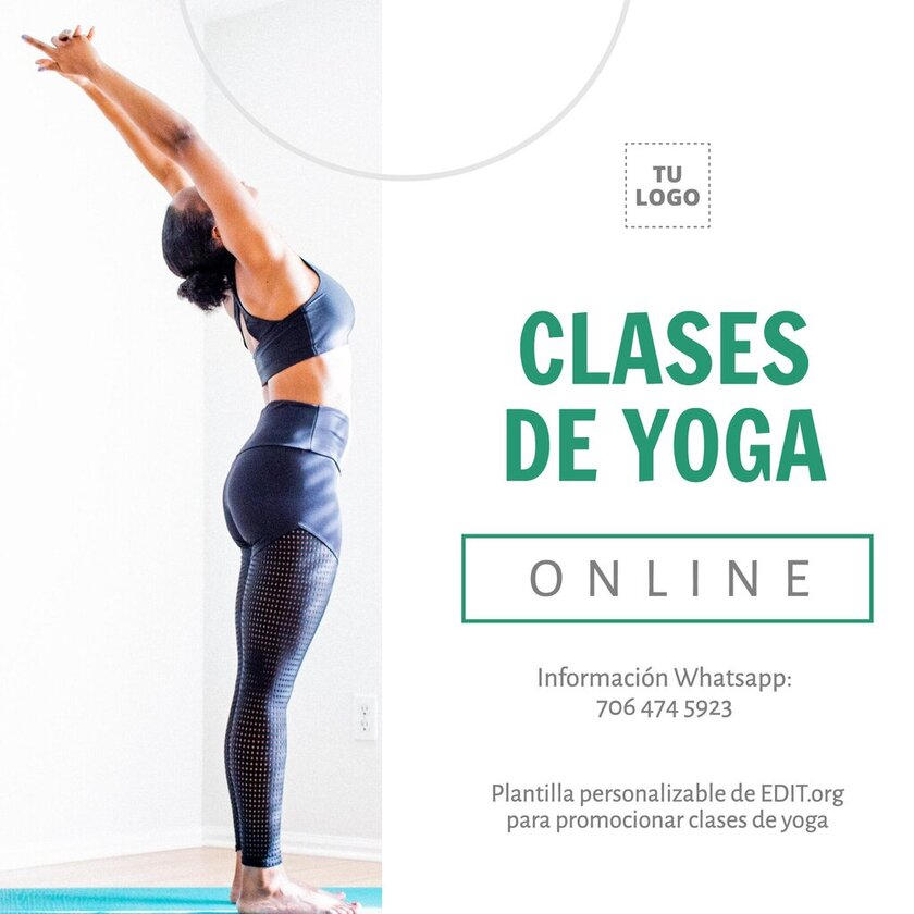 Banner personalizable para clases de yoga