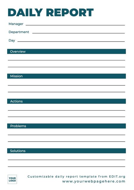 Editable report templates