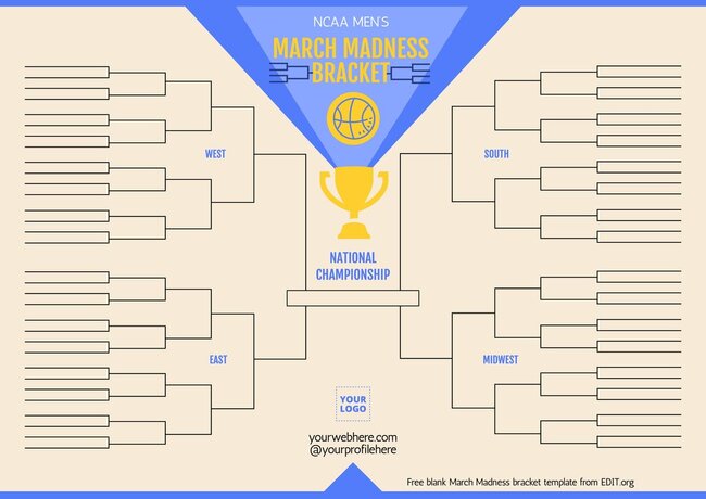 Create March Madness bracket and poster designs