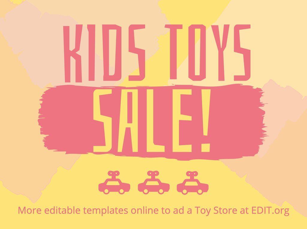 Templates for creating editable flyers and catalogs for toy stores