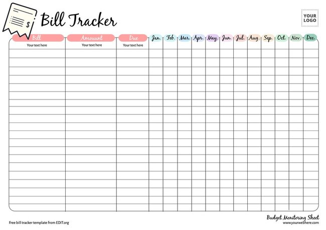 Free tracker templates to customize