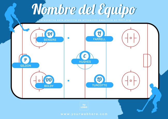 Edita plantillas para hacer alineaciones de deportes