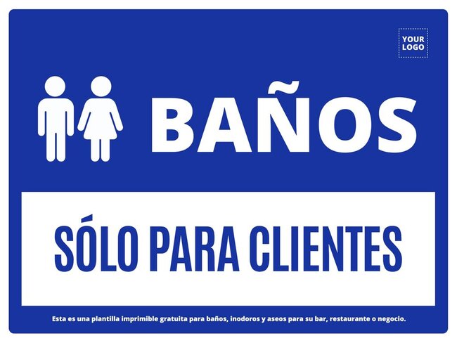 Cartazes De Banheiro Exclusivos Para Clientes Para Imprimir