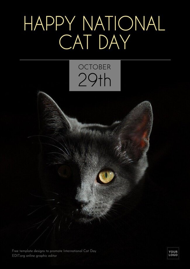 Free International Cat Day Designs