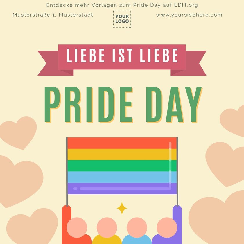 Kostenlose Vorlagen für den Pride Day