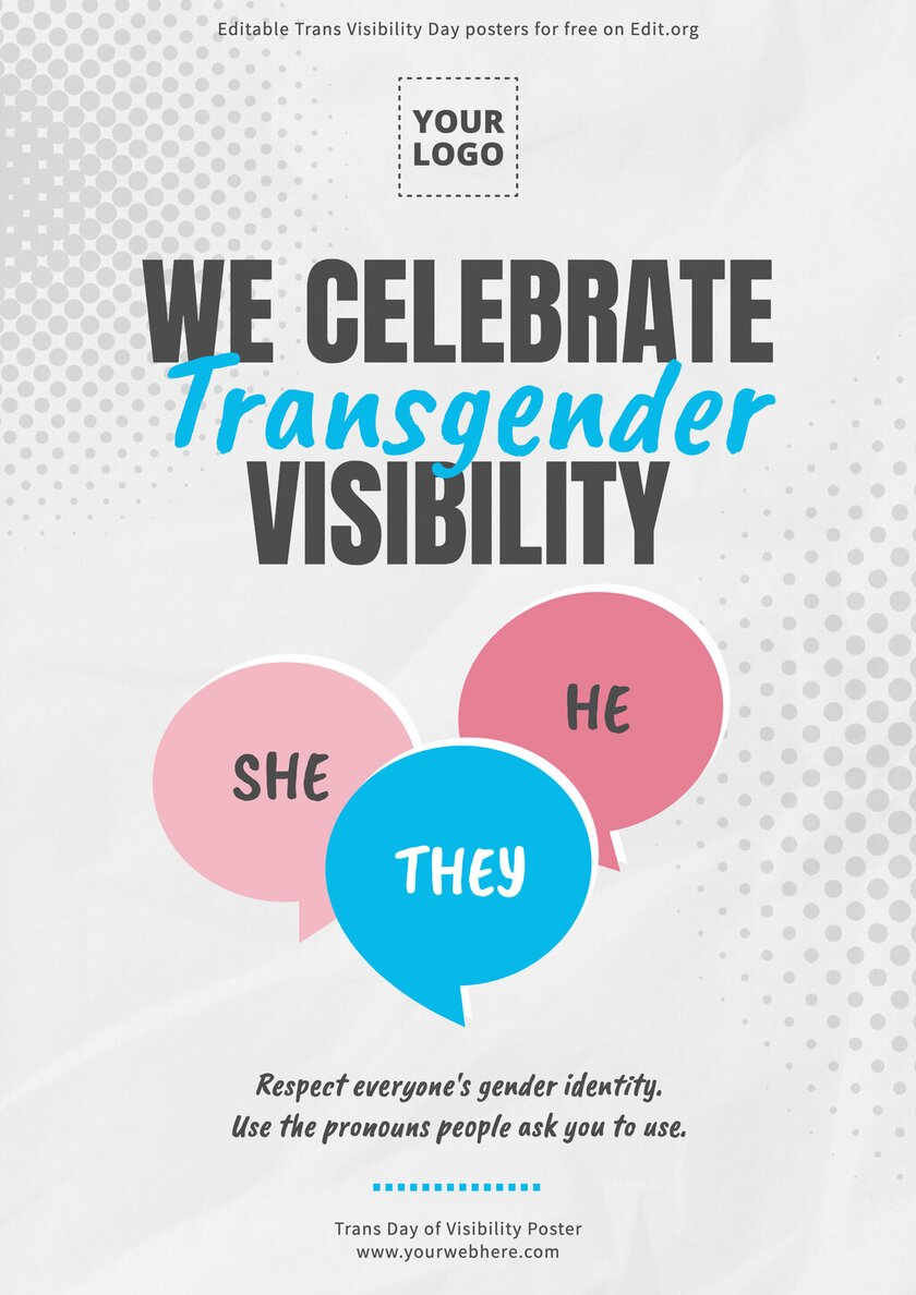 Customize a poster on Transgender Day of Visibility activities