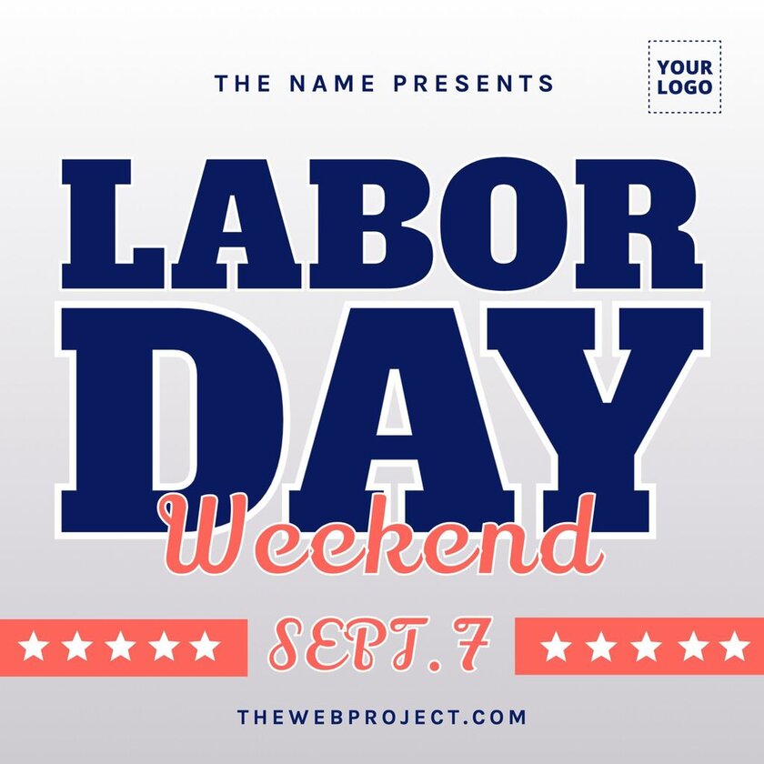 Labor day weekend template for sales