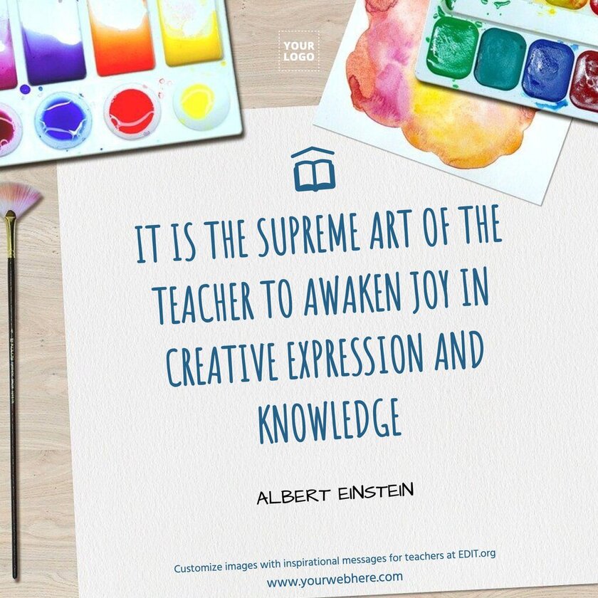 Free banner with inspirational message for teachers
