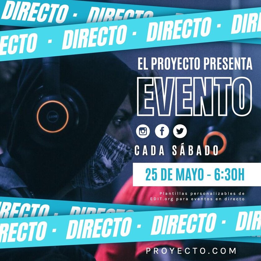 Banner editable para live events