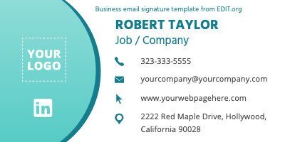 Editable email signature examples with logo
