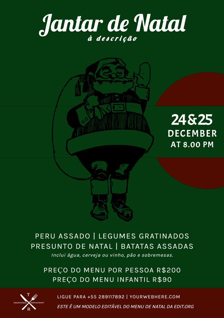 Modelos de Cartaz de Natal para editar