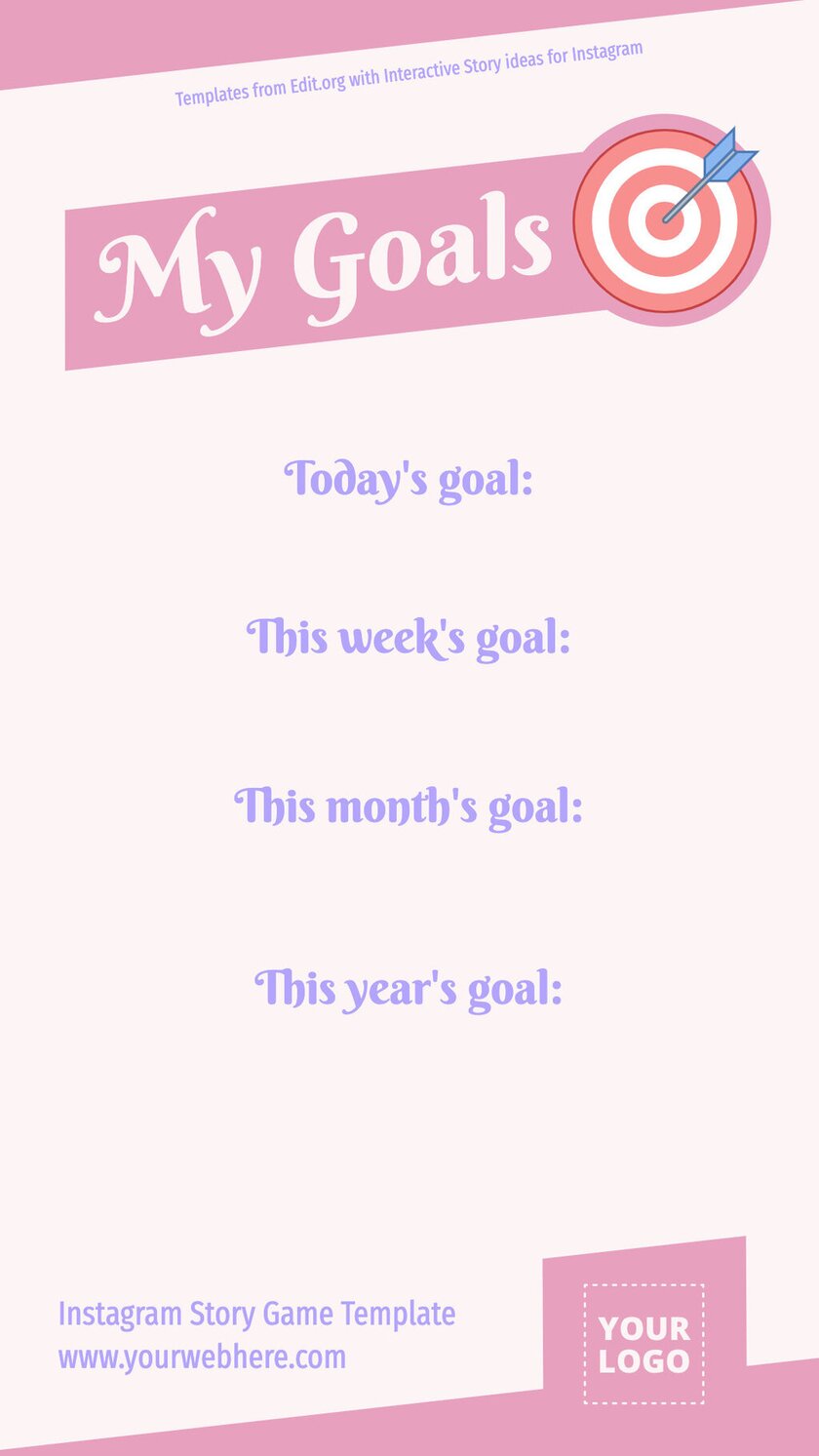 Free My Goals instagram game template