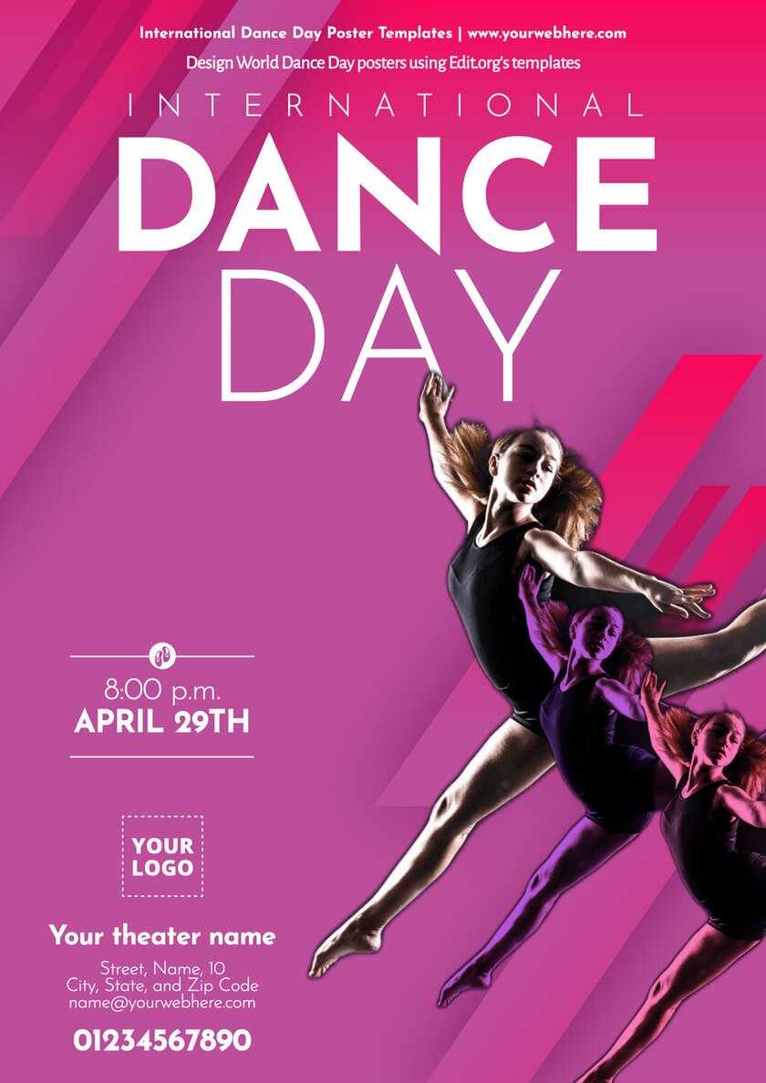Create posters for Internacional Day of Dance