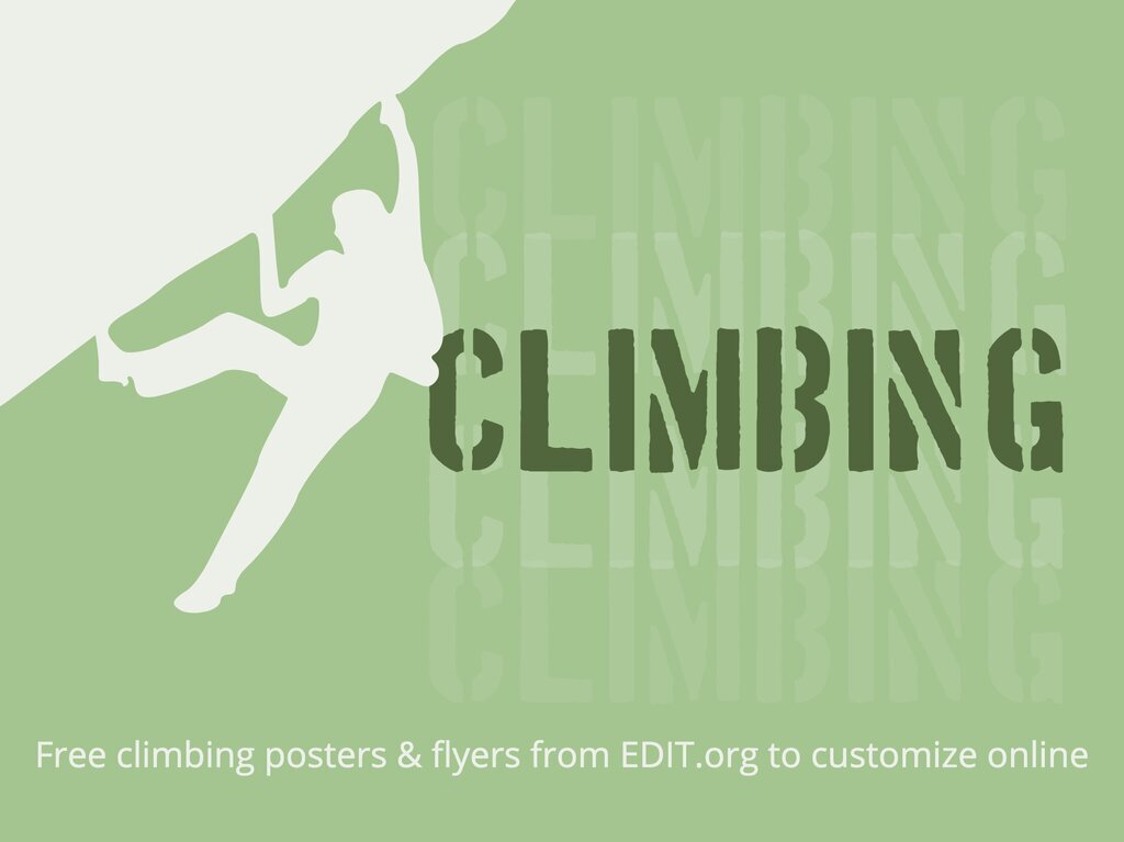 Climbing flyer templates to customize
