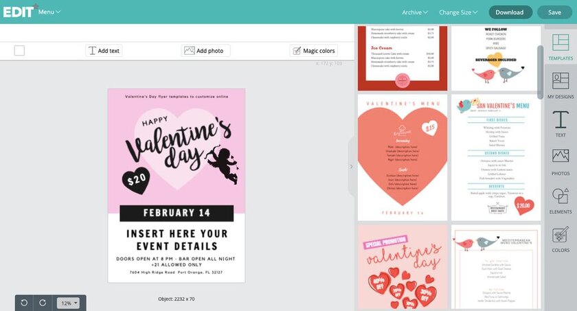 Online Valentines Day card maker