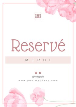 Personnalisez les panneaux de réservation de tables imprimables