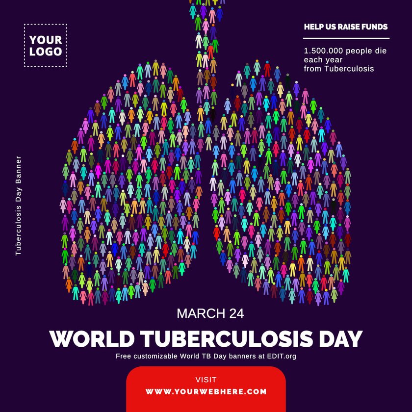 Free World TB Day banner design to edit online