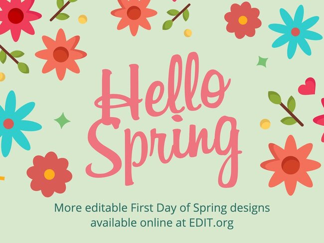 First Day of Spring banner and poster templates