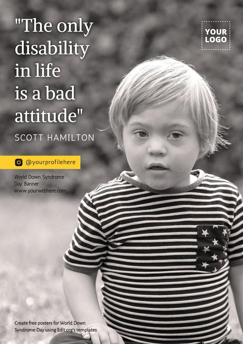 Free poster for World Down Syndrome Day awareness