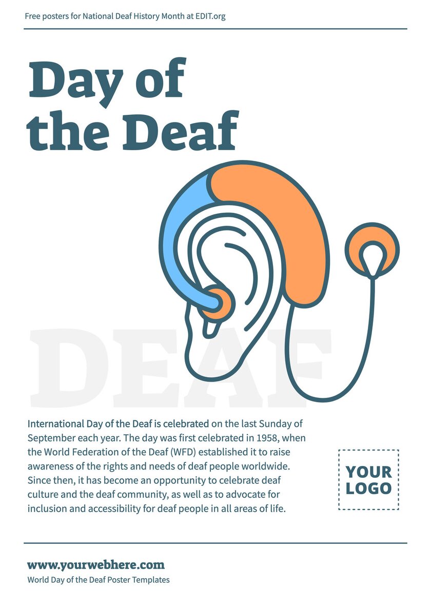 National Deaf History Month Banner Templates