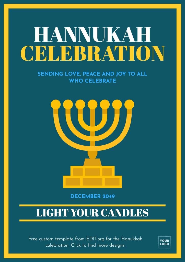 Hanukkah templates to customize online