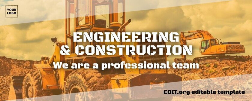 Customizable banner for construction company