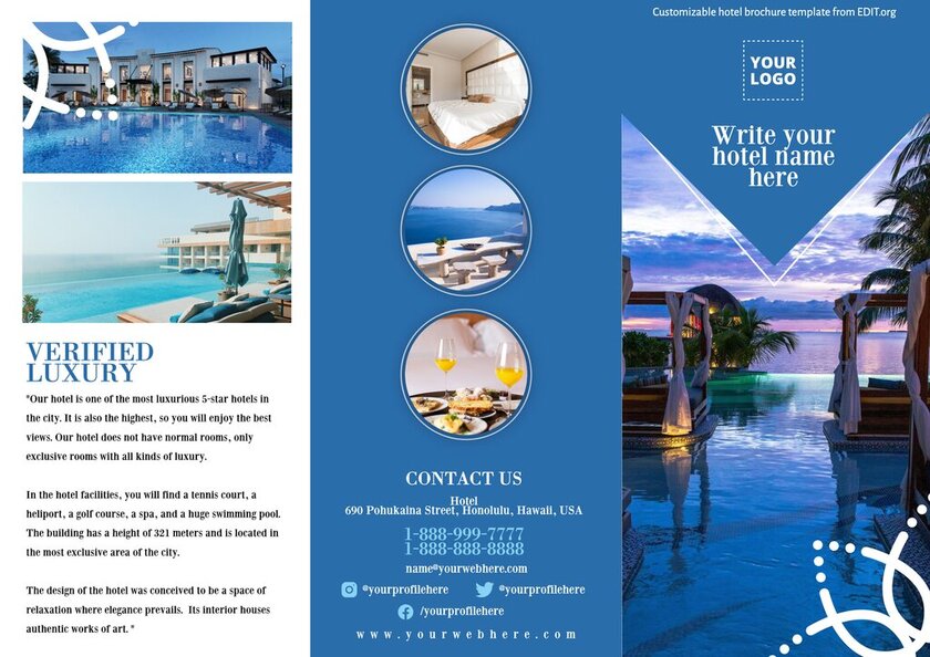 Printable hotel promotional flyers online