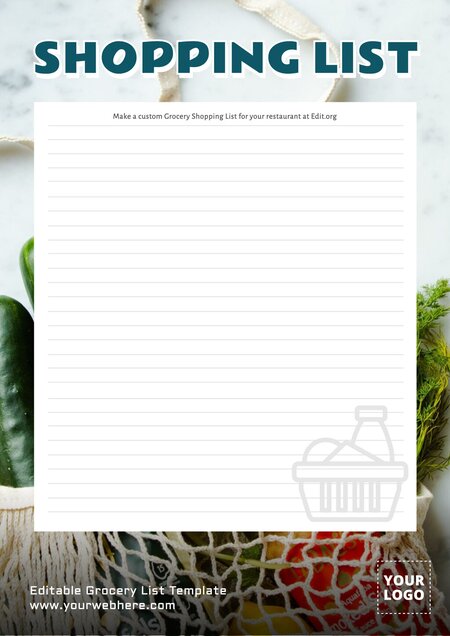 Free Printable Grocery List Templates