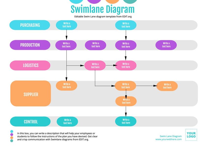 Swim Lane Diagram Powerpoint Template