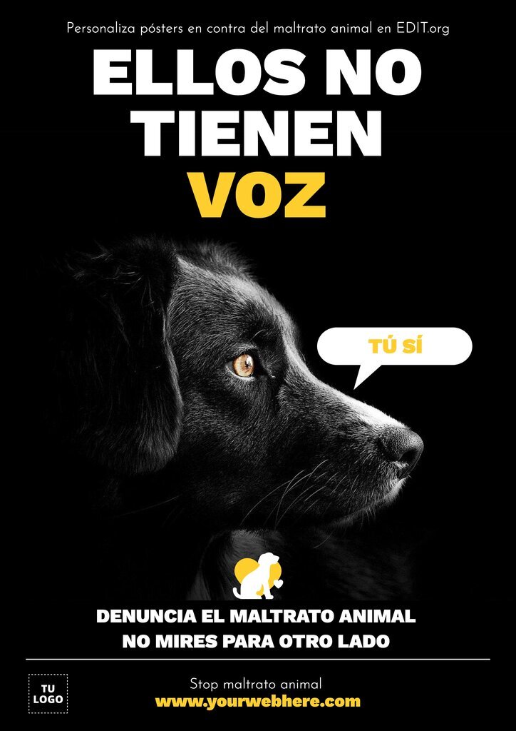 Plantillas online para campaña publicitaria sobre el maltrato animal