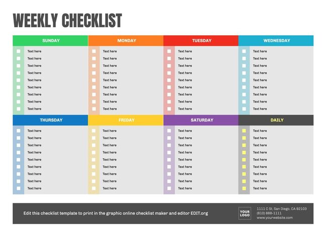 online-editable-checklist-templates