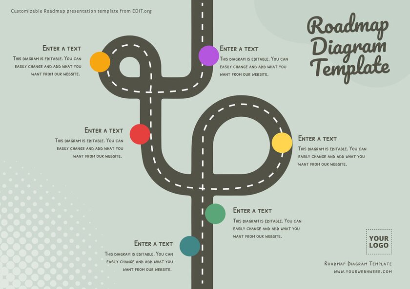 Editable roadmap template for projects