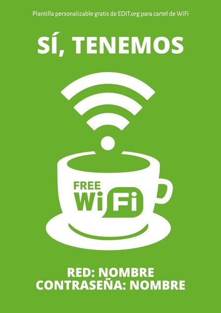 Carteles WiFi gratis para imprimir