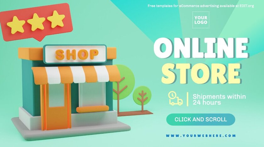 Free online shopping website banner