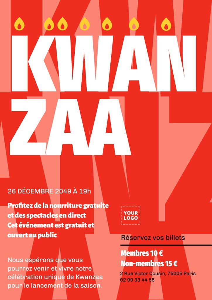 Prospectus personnalisable pour la fête Kwanzaa