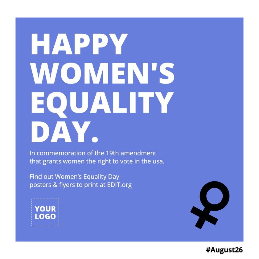 Free Women Equality Day designs & Gender Equality Posters